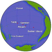 Pacific Ocean Pitcairn Island